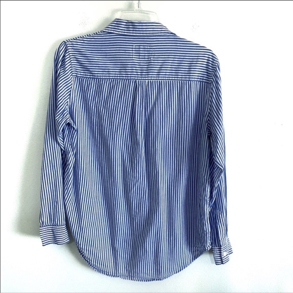 Rails Banker Stripe Button Up Shirt With Pearls - image 5